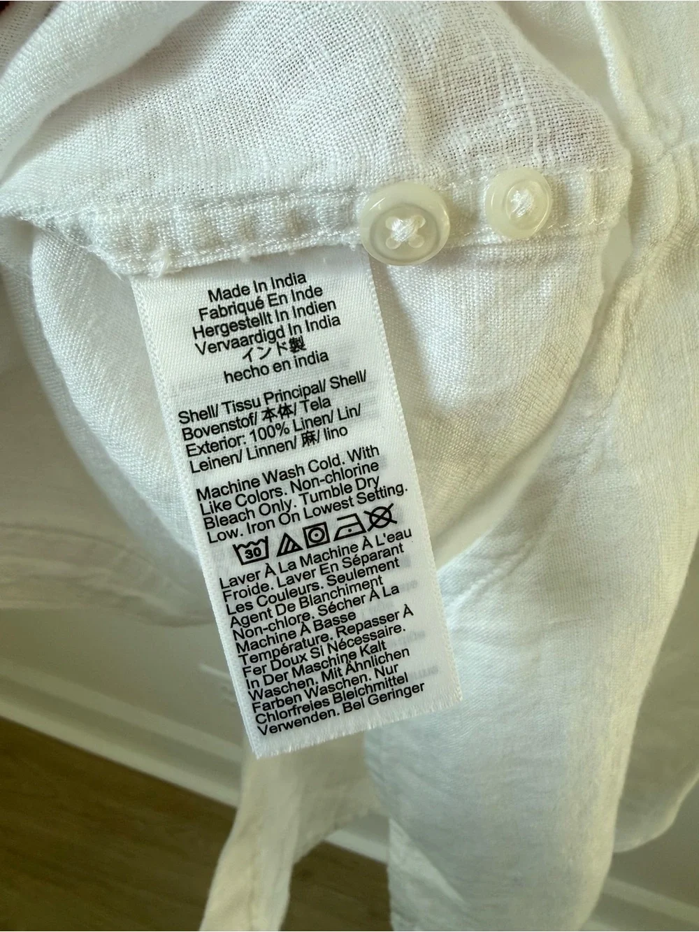 NWT J.Crew Baird McNutt Irish linen shirt Size L
